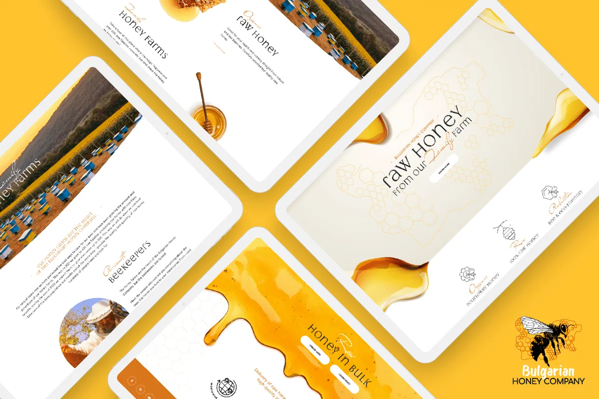 Bulgarian Honey Company website design and development project by Yasen Rachev