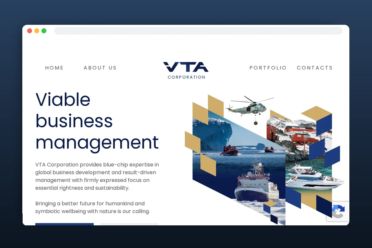 VTA Corporation website design and development project by Yasen Rachev